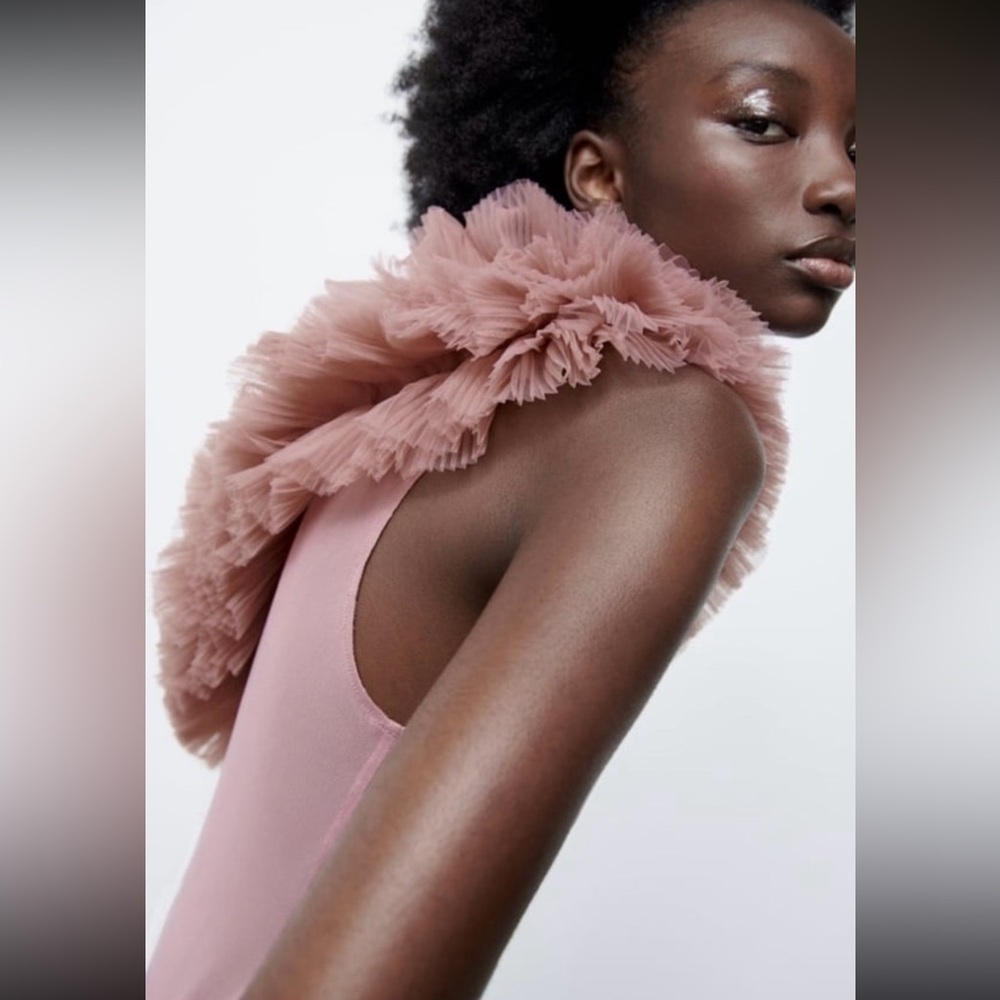 RUFFLED TULLE BODYSUIT - Picture 6 of 11